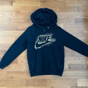 Black Nike Hoodie with Gold Lettering